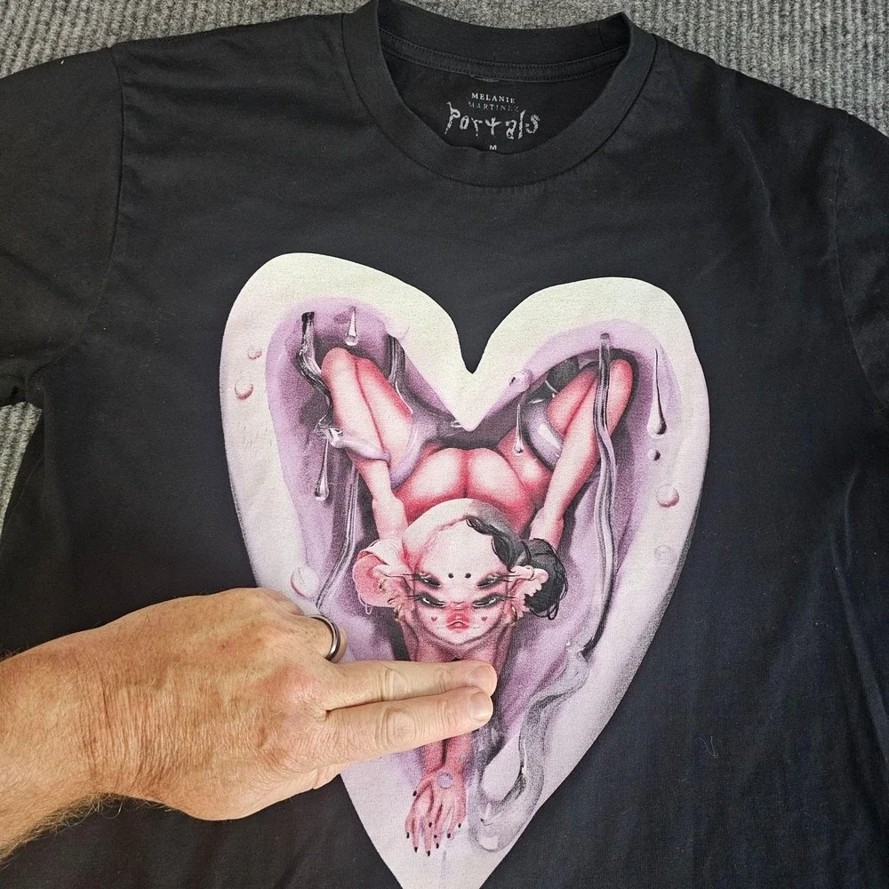 Melanie Martinez Shirt Mens Medium Black Portals Album Art Graphic Tee Music